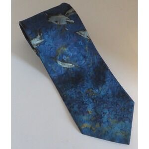 David Crystal Neck Tie Dolphin Porpoise Graphic Ocean Beach